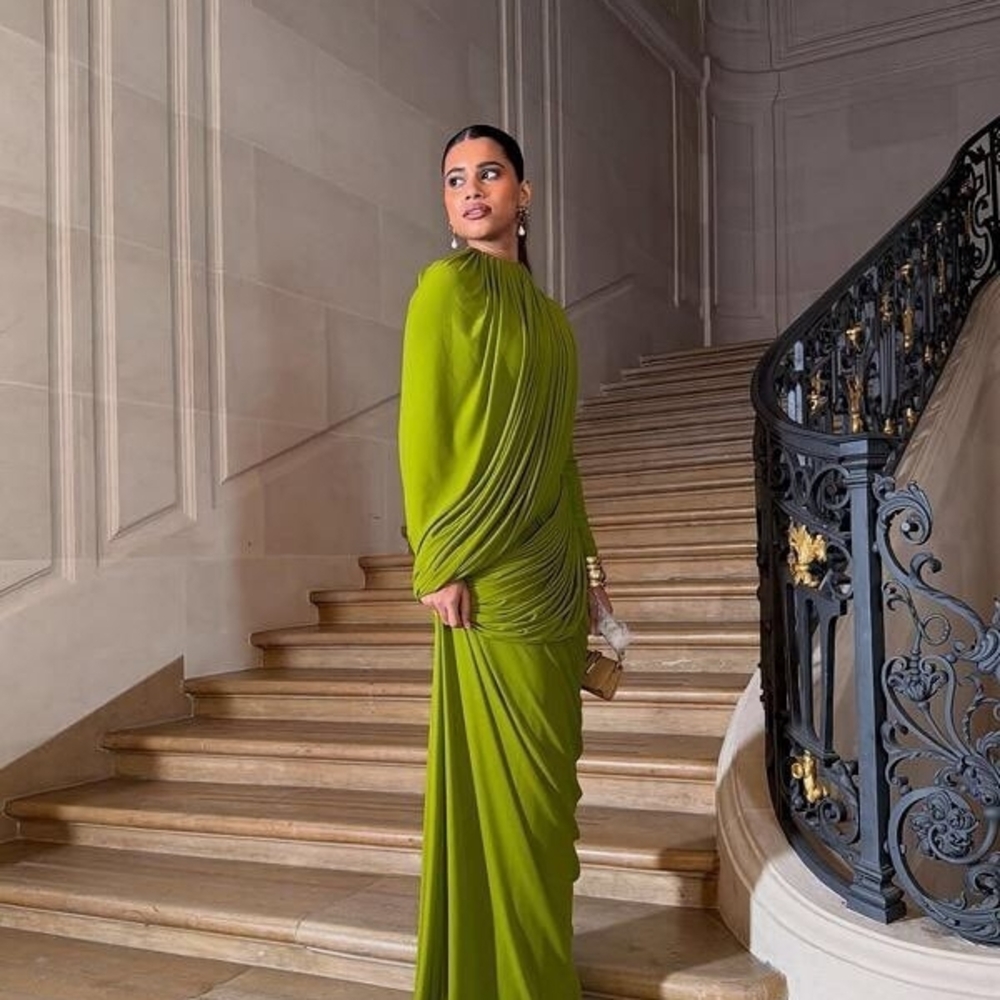 Elegant Olive Green Women's Dress